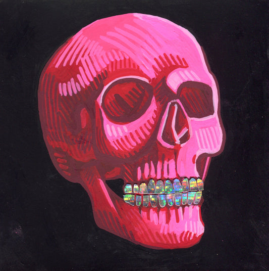 Pink Holographic Skull