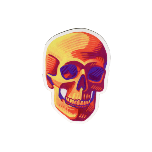 Sunset Skull Sticker