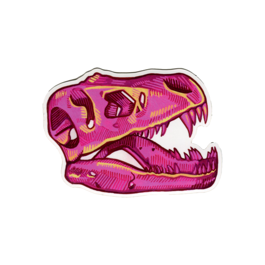 Neon Pink T-Rex Sticker